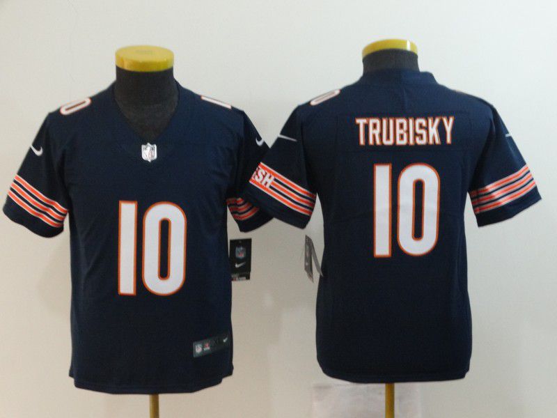 Youth Chicago Bears #10 Trubisky Nike Vapor Untouchable Limited Playe NFL Jerseys